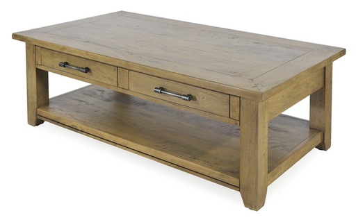 [FF9015] BOSQUET COFEE TABLE W/DRAWERS - MANGO RUSTIC LIGHT