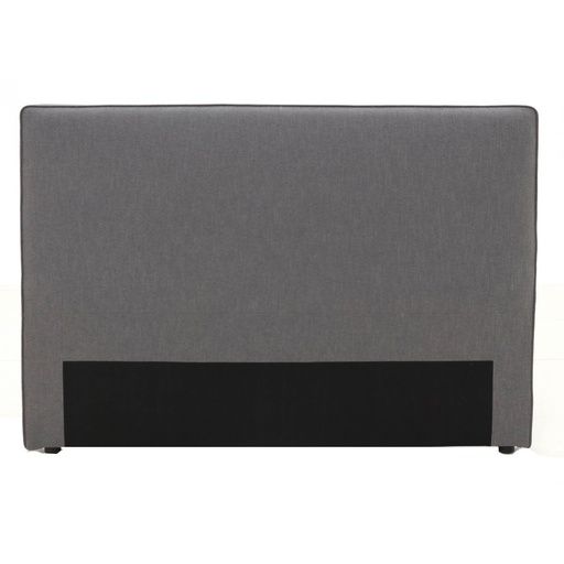 [FG8012] VOUGE WITH PIPED EDGE KING/SUPER KING HEADBOARD - FABRIC CHARCOAL