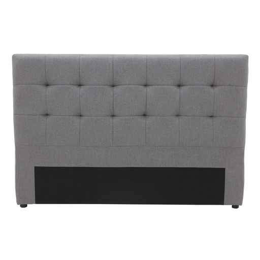 [FG8018] CREST TUFTED STITCHED KING/SUPER KING HEADBOARD - FABRIC CHARCOAL