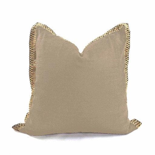 [HB7007] CUSHION COVER - JUTE FLANGE - NATURAL