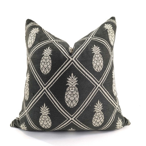 [HB7013] CUSHION COVER - PINEAPPLE - DARK GREY / NATURAL