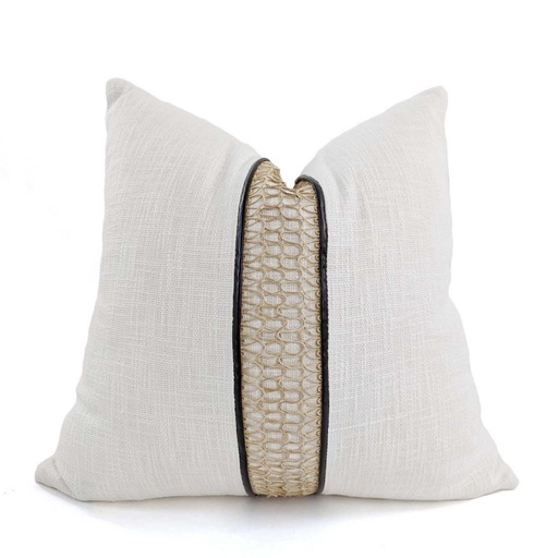 [HB7023] CUSHION COVER - BRAID - CREAM / NATURAL