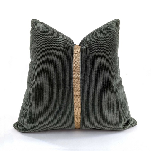 [HB7025] CUSHION COVER - BRAID - GREEN / GOLD