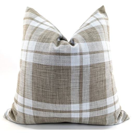 [HB7037] SNUGG & CO  CUSHION COVER - BROOKS CHECK SAND CHEQUERED