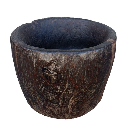[HC2048] ANTIQUE WOODEN SPICE BOWL
