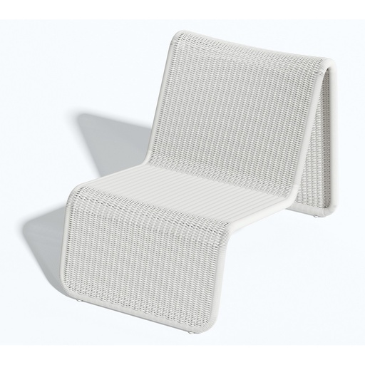 [HG3002] M RELAX OUTDOOR LOUNGER - WHITE - ALU FRAME w/OUTDOOR WICKER