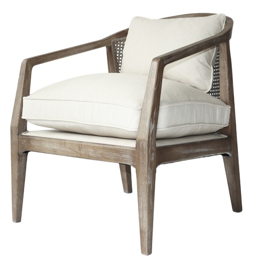 [JP1052] APOLLO OCCASIONAL CHAIR - OAK & LINEN