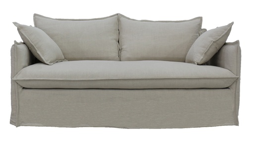 [KB9021] CHANTILLY CLASSIC SLIP COVER 2 SEAT SOFA - SALT & PEPPER