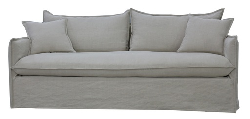 [KB9022] CHANTILLY CLASSIC SLIP COVER 3 SEAT SOFA - SALT & PEPPER