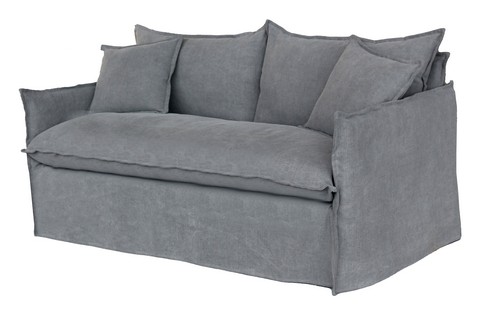 [KB9041] CHANTILLY SLIP COVER 2 SEAT SOFA - GREY