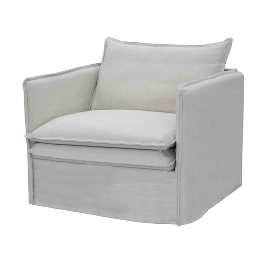 [KB9046] COURTENAY ARMCHAIR - SALT & PEPPER
