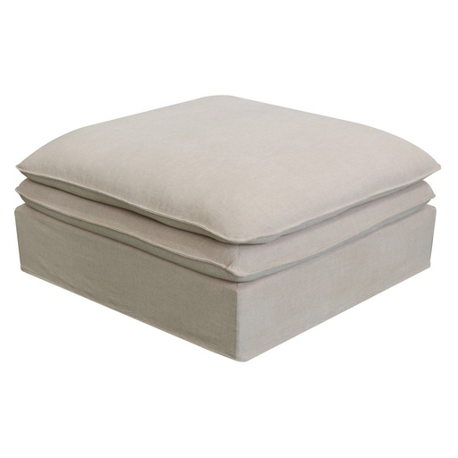 [KB9097] CALAIS CLASSIC OTTOMAN - OATMEAL