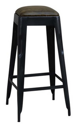 [KC1032] INDUSTRIAL LEATHER BARSTOOL