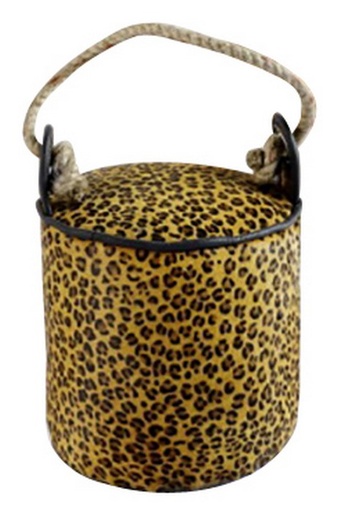 [KC1215] LEOPARD LEATHER DOOR STOP