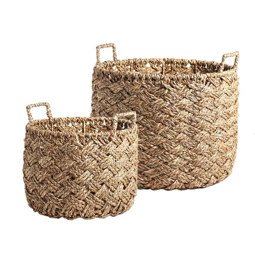 [KC1333] OASIS SEGRASS  BASKETS SET/2