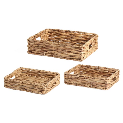 [KC1336] WATER HYACINTH TRAY  SET/3