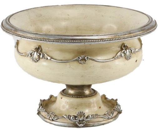[KI4127] ANTIQUED CREAM URN