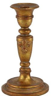 [KI4130] ANTIQUED GOLD CANDLE HOLDER