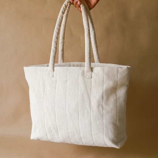 [KK1044] AKIIKO - SOFT WAFFLE CARRY-ALL TOTE