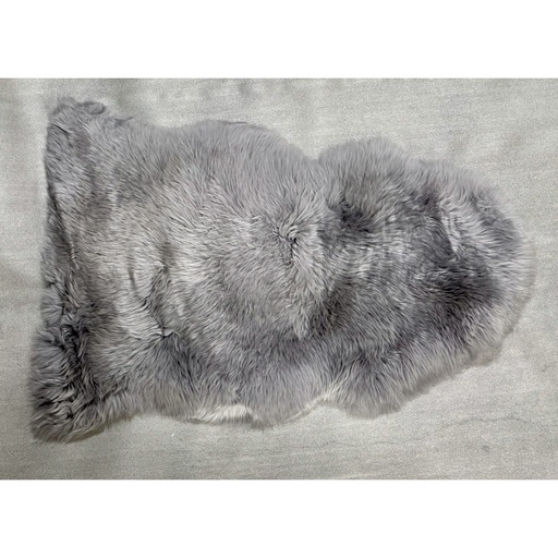[LW5002] KAIKOURA LONG WOOL SINGLE NZ SHEEPSKIN - GREY