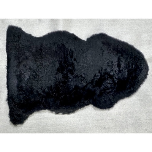 [LW5006] KAIKOURA LONG WOOL SINGLE NZ SHEEPSKIN - BLACK