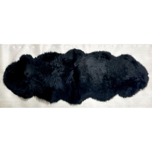 [LW5012] KAIKOURA LONG WOOL DOUBLE NZ SHEEPSKIN - BLACK
