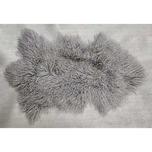 [LW5020] TIBETAN LONG WOOL SINGLE SHEEPSKIN - GREY