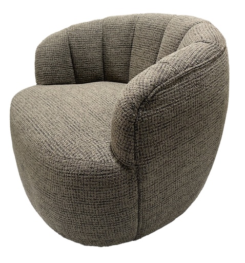 [ME9004] MILLY SWIVEL ACCENT CHAIR - CARAMEL & BLACK