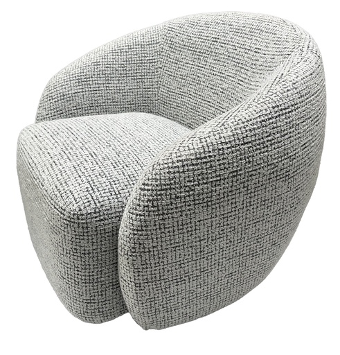 [ME9012] DAISEY SWIVEL ACCENT CHAIR - WHITE & BLACK