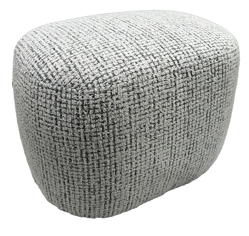 [ME9017] BELLA ACCENT OTTOMAN - WHITE & BLACK