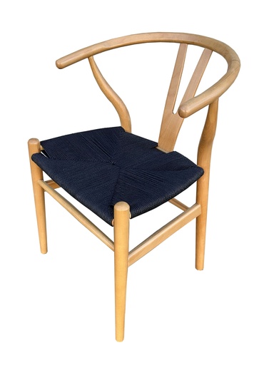 [MW1011] WISHBONE CHAIR - NATURAL / BLACK