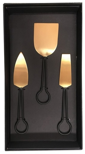 [MX8015] MARVEL CHEESE SET/3 - GOLD EPL, POWDER COATED