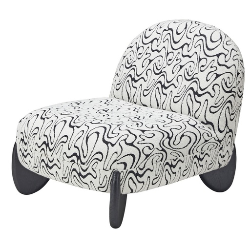 [MY3283] NERO ACCENT CHAIR - BLACK & WHITE ACCENT CHAIR