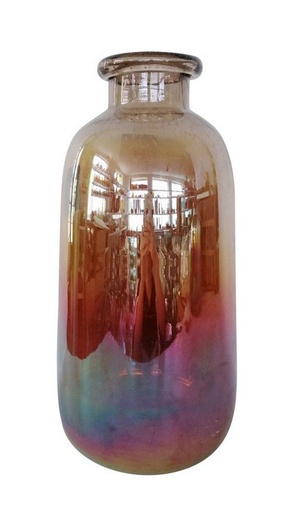 [NF7009] ORANGE / PURPLE VASE - AMBER