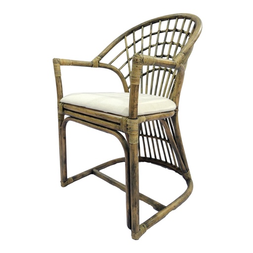 [PI8004] NUSA DUA ARMCHAIR- HONEY/BLACK WASH & OATMEAL