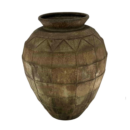 [PL6001] ANTIQUE METAL URN