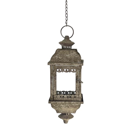 [PL6007] ANTIQUE METAL HANGING LANTERN