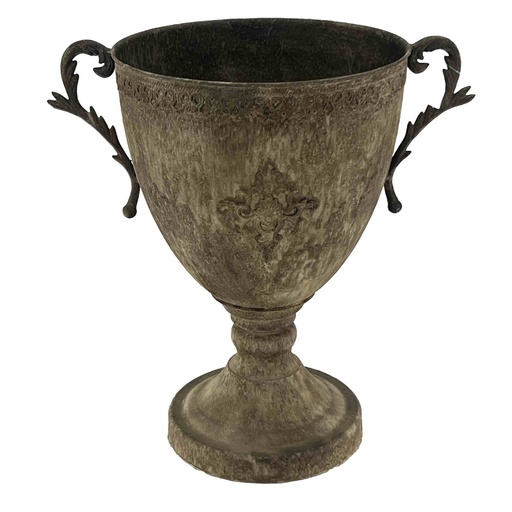 [PL6012] ANTIQUE METAL URN