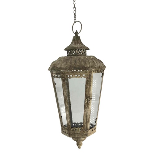 [PL6020] ANTIQUE METAL HANGING LANTERN