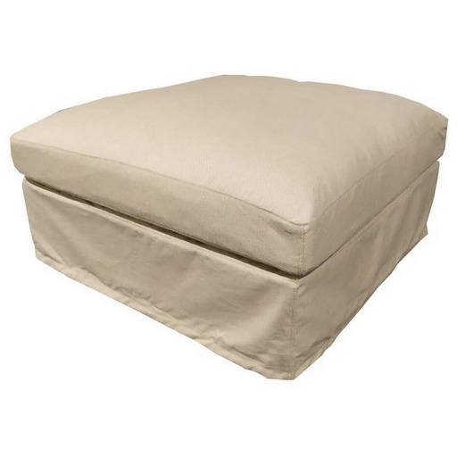 [PR2007B] SLIP COVER - SALT & PEPPER - OTTOMAN