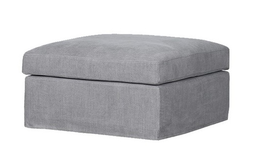 [PR2007E] SLIP COVER - COOL GREY - OTTOMAN