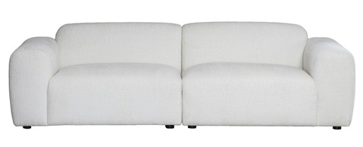 [PR2069] HIMALAYAN SOFA WHITE BOUCLE FABRIC LEFT & RIGHT