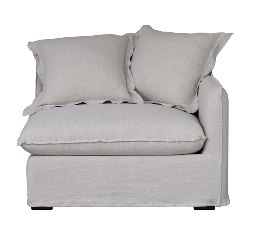 [PR2081] OASIS WASHED LINEN DREAM SOFA RIGHT - NATURAL 100% BELGIAN LINEN