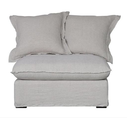 [PR2082] OASIS WASHED LINEN DREAM SOFA CENTRE - NATURAL 100% BELGIAN LINEN
