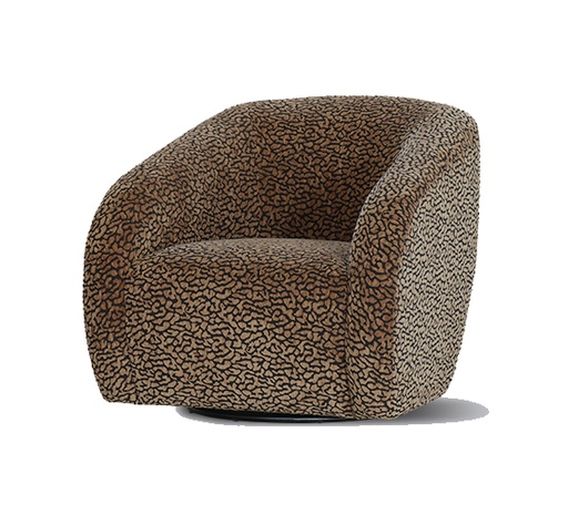 [PR2101] CROWN SWIVEL CHAIR - BROWN/BLACK