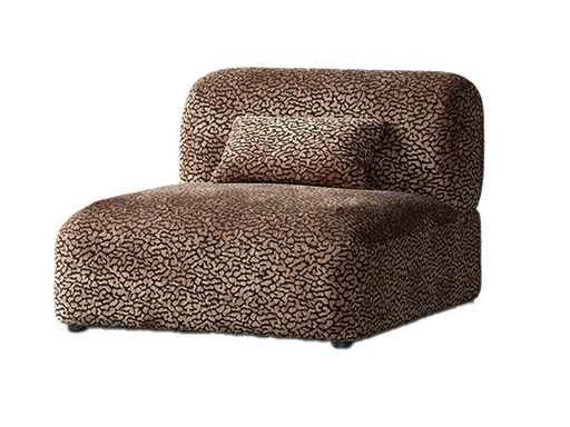 [PR2107] ARCADIA SECTIONAL SOFA - MIDDLE SINGLE - HUNTER BROWN / BLACK