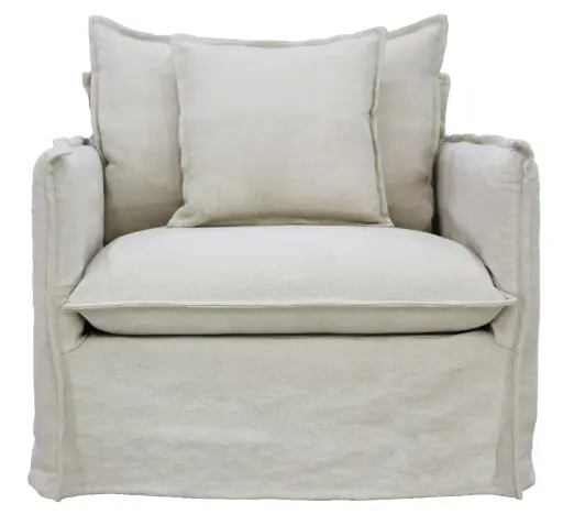 [PR9020] CHANTILLY SIGNATURE SLIP COVER ARMCHAIR - SALT & PEPPER
