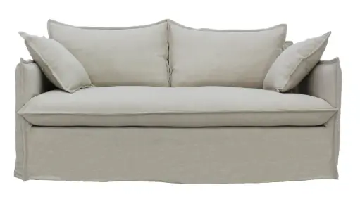 [PR9021] CHANTILLY SIGNATURE SLIP COVER 2 SEAT SOFA - SALT & PEPPER
