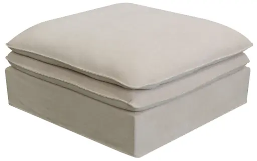 [PR9097] CALAIS SIGNATURE OTTOMAN - OATMEAL