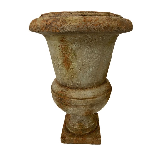 [QD5036] URN - INDOOR & OUTDOOR - ANTIQUE MARBLE MAGNESIA COMPOSITE